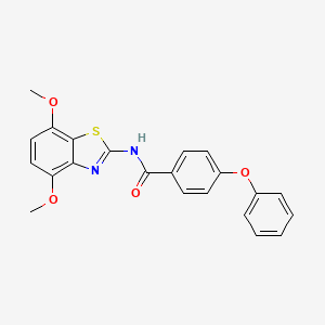 molecular formula C22H18N2O4S B2448586 N-(4,7-dimethoxy-1,3-benzothiazol-2-yl)-4-phenoxybenzamide CAS No. 906783-54-8