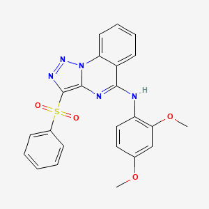 N-(2,4-dimethoxyphenyl)-3-(phenylsulfonyl)[1,2,3]triazolo[1,5-a]quinazolin-5-amine