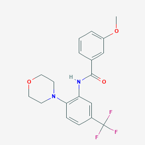 molecular formula C19H19F3N2O3 B244859 3-methoxy-N-[2-morpholin-4-yl-5-(trifluoromethyl)phenyl]benzamide 