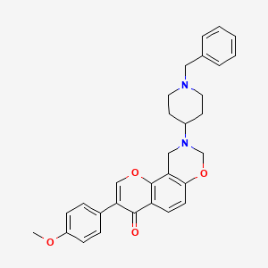 9-(1-benzylpiperidin-4-yl)-3-(4-methoxyphenyl)-9,10-dihydrochromeno[8,7-e][1,3]oxazin-4(8H)-one