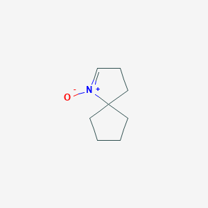 molecular formula C8H13NO B024486 2-Aza-2-cyclopentenespirocyclopentane 2-oxide CAS No. 104322-61-4