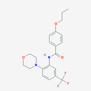 molecular formula C21H23F3N2O3 B244860 N-[2-morpholin-4-yl-5-(trifluoromethyl)phenyl]-4-propoxybenzamide 