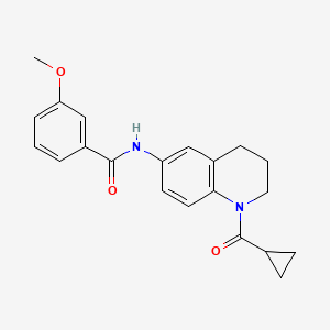 molecular formula C21H22N2O3 B2448603 N-[1-(cyclopropanecarbonyl)-3,4-dihydro-2H-quinolin-6-yl]-3-methoxybenzamide CAS No. 899964-19-3