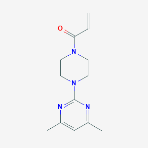 molecular formula C13H18N4O B2448604 1-[4-(4,6-Dimethylpyrimidin-2-yl)piperazin-1-yl]prop-2-en-1-one CAS No. 2176843-85-7