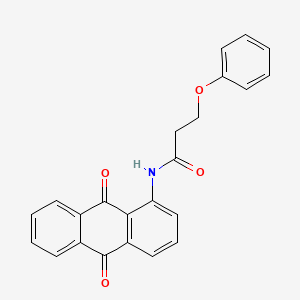 molecular formula C23H17NO4 B2448605 N-(9,10-dioxo-9,10-dihydroanthracen-1-yl)-3-phenoxypropanamide CAS No. 392249-70-6