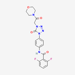 2,6-difluoro-N-(4-(4-(2-morpholino-2-oxoethyl)-5-oxo-4,5-dihydro-1H-tetrazol-1-yl)phenyl)benzamide