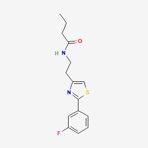 molecular formula C15H17FN2OS B2448610 N-[2-[2-(3-fluorophenyl)-1,3-thiazol-4-yl]ethyl]butanamide CAS No. 946375-63-9