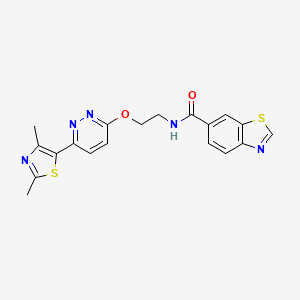 N-(2-((6-(2,4-dimethylthiazol-5-yl)pyridazin-3-yl)oxy)ethyl)benzo[d]thiazole-6-carboxamide