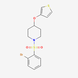 1-((2-Bromophenyl)sulfonyl)-4-(thiophen-3-yloxy)piperidine