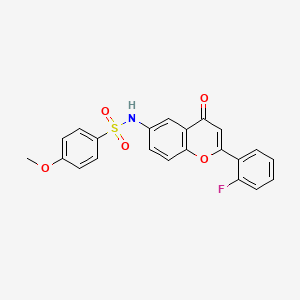 N-(2-(2-fluorophenyl)-4-oxo-4H-chromen-6-yl)-4-methoxybenzenesulfonamide