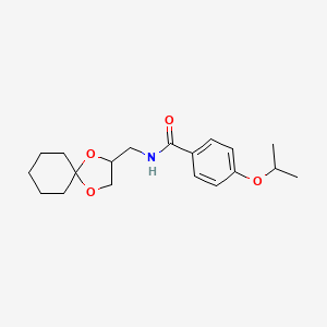 N-(1,4-dioxaspiro[4.5]decan-2-ylmethyl)-4-isopropoxybenzamide