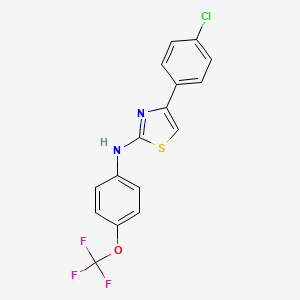 molecular formula C16H10ClF3N2OS B2448641 4-(4-chlorophenyl)-N-[4-(trifluoromethoxy)phenyl]-1,3-thiazol-2-amine CAS No. 914660-36-9