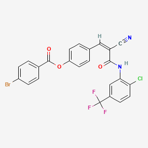 [4-[(Z)-3-[2-Chloro-5-(trifluoromethyl)anilino]-2-cyano-3-oxoprop-1-enyl]phenyl] 4-bromobenzoate