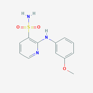 molecular formula C12H13N3O3S B2448643 2-[(3-甲氧苯基)氨基]吡啶-3-磺酰胺 CAS No. 1340757-30-3