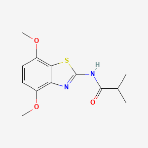 molecular formula C13H16N2O3S B2448655 N-(4,7-dimethoxybenzo[d]thiazol-2-yl)isobutyramide CAS No. 868230-78-8