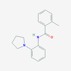 molecular formula C18H20N2O B244866 2-methyl-N-(2-pyrrolidin-1-ylphenyl)benzamide 