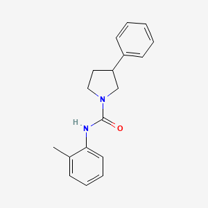 molecular formula C18H20N2O B2448660 3-phenyl-N-(o-tolyl)pyrrolidine-1-carboxamide CAS No. 1208976-09-3