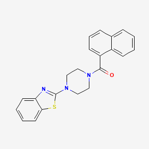 molecular formula C22H19N3OS B2448661 (4-(Benzo[d]thiazol-2-yl)piperazin-1-yl)(naphthalen-1-yl)methanone CAS No. 346409-49-2
