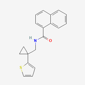 molecular formula C19H17NOS B2448672 N-((1-(噻吩-2-基)环丙基)甲基)-1-萘酰胺 CAS No. 1207043-20-6