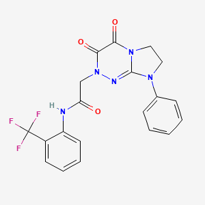 2-(3,4-dioxo-8-phenyl-3,4,7,8-tetrahydroimidazo[2,1-c][1,2,4]triazin-2(6H)-yl)-N-(2-(trifluoromethyl)phenyl)acetamide