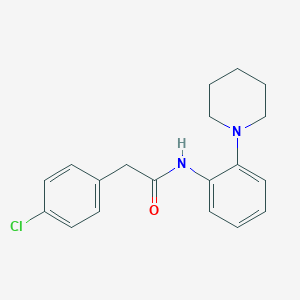 molecular formula C19H21ClN2O B244868 2-(4-chlorophenyl)-N-(2-piperidin-1-ylphenyl)acetamide 