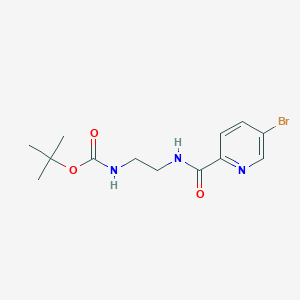 molecular formula C13H18BrN3O3 B2448683 tert-butyl N-{2-[(5-bromopyridin-2-yl)formamido]ethyl}carbamate CAS No. 103878-47-3