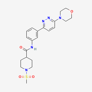 1-(methylsulfonyl)-N-(3-(6-morpholinopyridazin-3-yl)phenyl)piperidine-4-carboxamide