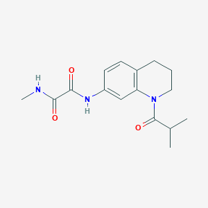 molecular formula C16H21N3O3 B2448696 N1-(1-isobutyryl-1,2,3,4-tetrahydroquinolin-7-yl)-N2-methyloxalamide CAS No. 941983-57-9
