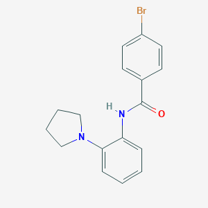 molecular formula C17H17BrN2O B244870 4-bromo-N-(2-pyrrolidin-1-ylphenyl)benzamide 