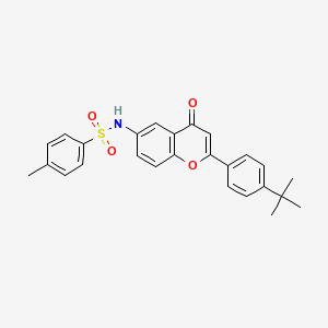 molecular formula C26H25NO4S B2448708 N-[2-(4-tert-butylphenyl)-4-oxo-4H-chromen-6-yl]-4-methylbenzenesulfonamide CAS No. 923191-90-6