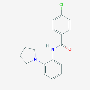 molecular formula C17H17ClN2O B244871 4-chloro-N-(2-pyrrolidin-1-ylphenyl)benzamide 