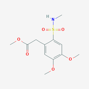 molecular formula C12H17NO6S B2448717 2-[4,5-二甲氧基-2-(甲基磺酰基)苯基]乙酸甲酯 CAS No. 210410-39-2