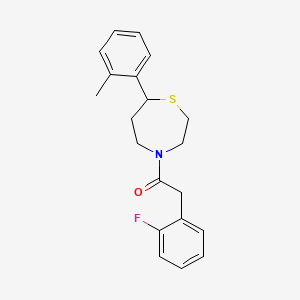 2-(2-Fluorophenyl)-1-(7-(o-tolyl)-1,4-thiazepan-4-yl)ethanone