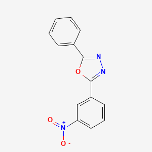 molecular formula C14H9N3O3 B2448719 2-(3-Nitrophenyl)-5-phenyl-1,3,4-oxadiazole CAS No. 1874-38-0