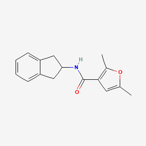 molecular formula C16H17NO2 B2448720 N-(2,3-二氢-1H-茚-2-基)-2,5-二甲基呋喃-3-甲酰胺 CAS No. 691850-01-8