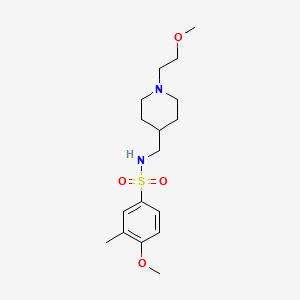 molecular formula C17H28N2O4S B2448723 4-methoxy-N-((1-(2-methoxyethyl)piperidin-4-yl)methyl)-3-methylbenzenesulfonamide CAS No. 953258-76-9