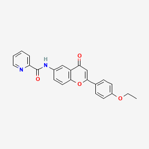 molecular formula C23H18N2O4 B2448727 N-[2-(4-乙氧基苯基)-4-氧代-4H-色烯-6-基]吡啶-2-甲酰胺 CAS No. 921785-05-9