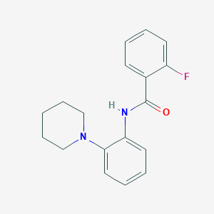 molecular formula C18H19FN2O B244873 2-fluoro-N-(2-piperidin-1-ylphenyl)benzamide 
