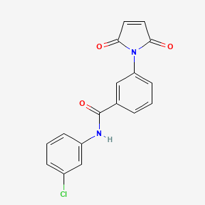 molecular formula C17H11ClN2O3 B2448735 N-(3-chlorophenyl)-3-(2,5-dioxo-2,5-dihydro-1H-pyrrol-1-yl)benzamide CAS No. 313392-03-9
