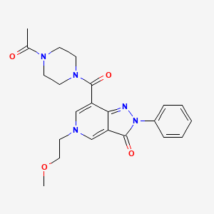 7-(4-acetylpiperazine-1-carbonyl)-5-(2-methoxyethyl)-2-phenyl-2H-pyrazolo[4,3-c]pyridin-3(5H)-one