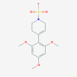 molecular formula C14H18FNO5S B2448739 4-(2,4,6-Trimethoxyphenyl)-3,6-dihydro-2H-pyridine-1-sulfonyl fluoride CAS No. 2411245-92-4