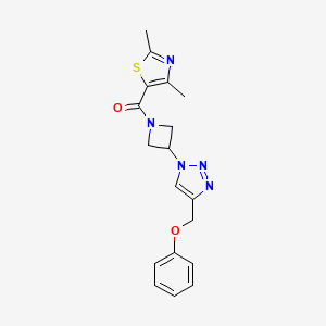 (2,4-dimethylthiazol-5-yl)(3-(4-(phenoxymethyl)-1H-1,2,3-triazol-1-yl)azetidin-1-yl)methanone