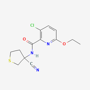 molecular formula C13H14ClN3O2S B2448744 3-chloro-N-(3-cyanothiolan-3-yl)-6-ethoxypyridine-2-carboxamide CAS No. 1311851-30-5