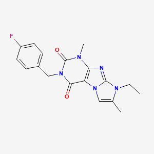 6-Ethyl-2-[(4-fluorophenyl)methyl]-4,7-dimethylpurino[7,8-a]imidazole-1,3-dione