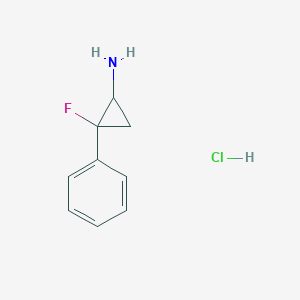 2-Fluoro-2-phenylcyclopropan-1-amine hydrochloride