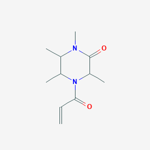 molecular formula C11H18N2O2 B2448768 1,3,5,6-Tetramethyl-4-prop-2-enoylpiperazin-2-one CAS No. 2224137-68-0