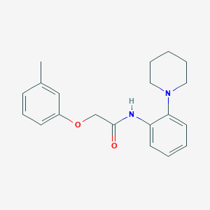 molecular formula C20H24N2O2 B244877 2-(3-methylphenoxy)-N-(2-piperidin-1-ylphenyl)acetamide 
