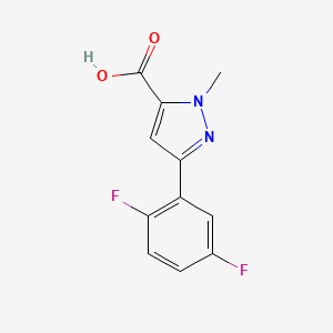 molecular formula C11H8F2N2O2 B2448770 3-(2,5-difluorophenyl)-1-methyl-1H-pyrazole-5-carboxylic acid CAS No. 1245171-63-4