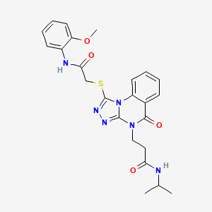 molecular formula C24H26N6O4S B2448780 4-[3-(Azepan-1-ylcarbonyl)piperidin-1-yl]-2-methylthieno[3,2-c]pyridine CAS No. 1113106-98-1