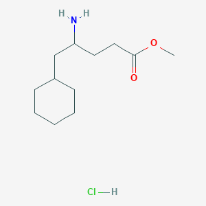 molecular formula C12H24ClNO2 B2448782 Methyl 4-amino-5-cyclohexylpentanoate hydrochloride CAS No. 1909325-42-3